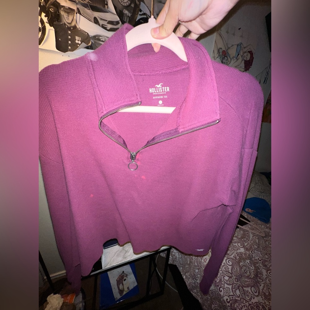 Pink Hollister Crop Top
